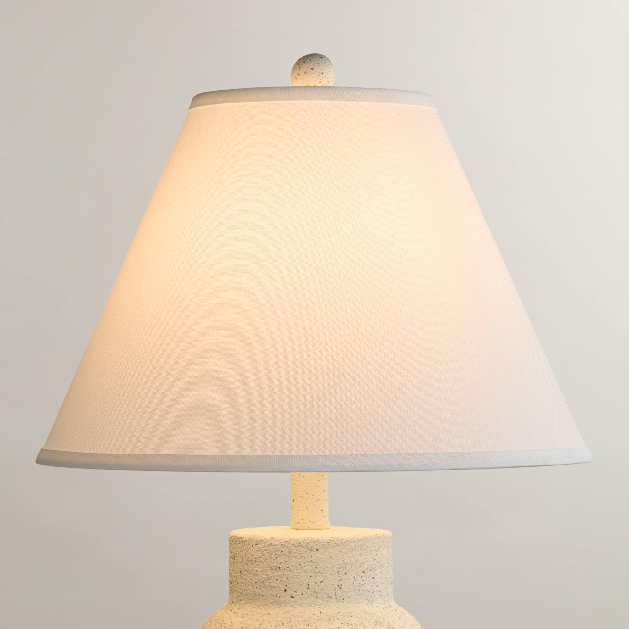 Sela Antique Large White Linen Empire Shade 6.5x15x10.75 (Spider